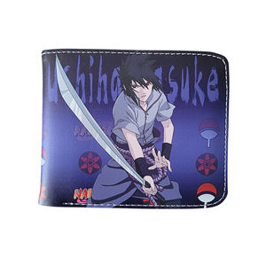 Best Classic Japanese Anime Naruto Sasuke One Size Leather Purse Blue Wallet